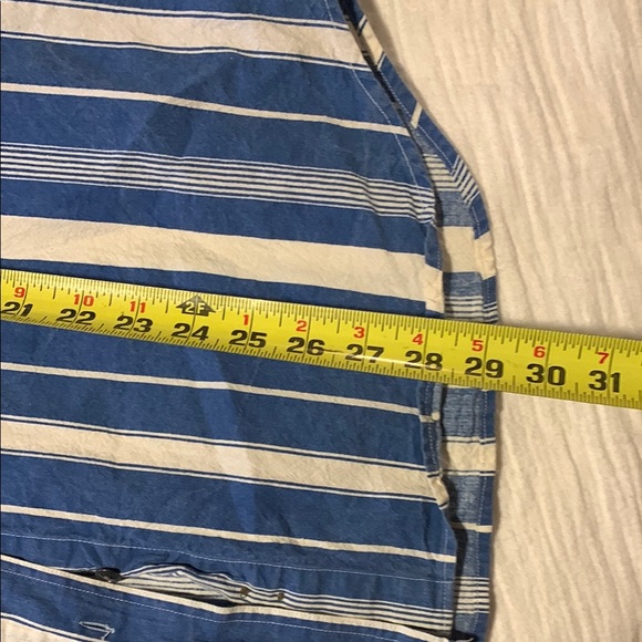 Blue and White Striped Button Down Shirt - Picture 7 of 7